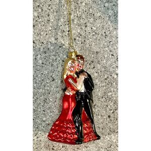 Festive Collection Flamenco Dancers 5" Blown Glass Christmas Ornament Asis READ